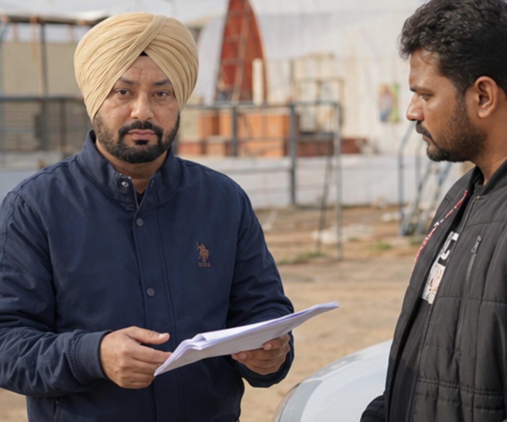 baljinder sandhu on set